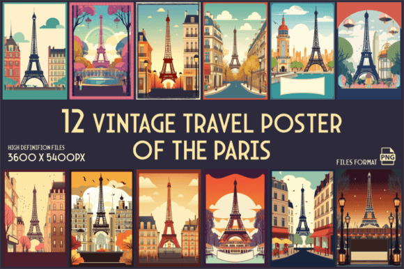 Download Vintage Posters of Eiffel Tower Paris - Poster Collection