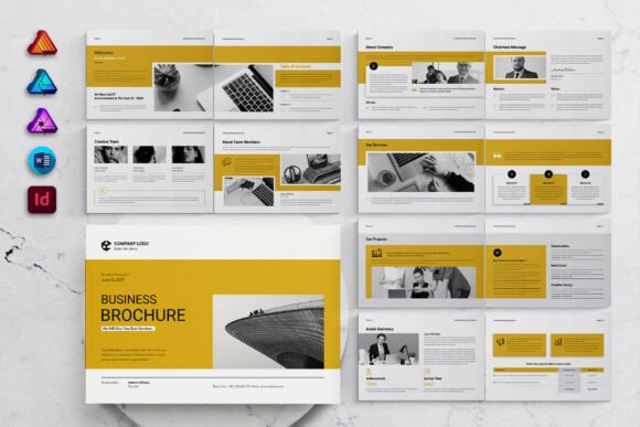 Download Business Brochure Template Landscape - Brochure Collection