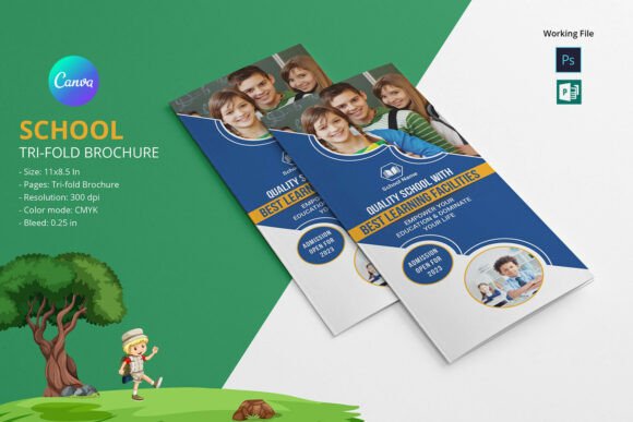 Download School Admission Trifold Brochure - Brochure Collection