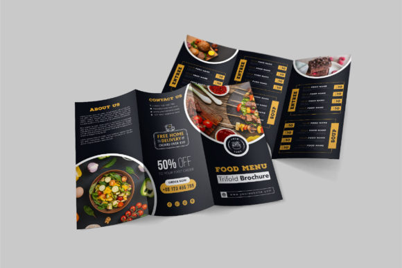 Download Food Menu Trifold Brochure - Brochure Collection