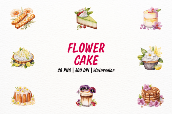 Download Delicious Dessert Cakes with Flowers - Dessert Collection
