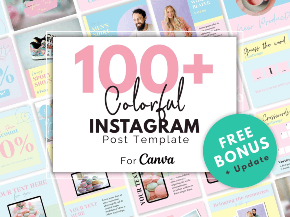 Download Colorful Instagram Canva Template - Premium Bundle