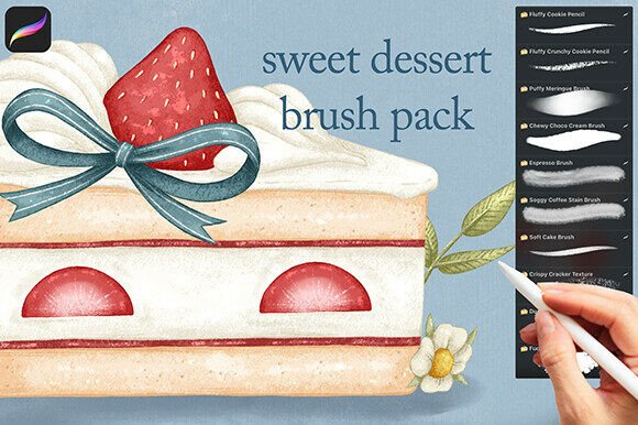 Download Sweet Dessert Procreate Brush Set - Dessert Collection